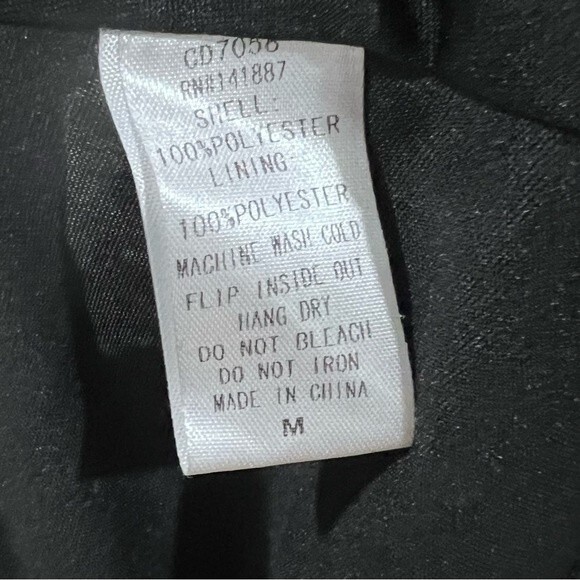 TCEC black pleated trapeze swing dress with pockets size medium - Picture 10 of 10